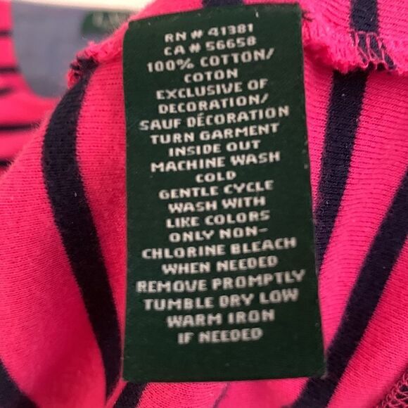 Lauren Ralph Lauren Cotton Striped Women’s T-Shirt Size L - Picture 11 of 11